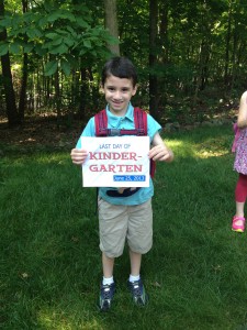 Gabriel's last day of kindergarten